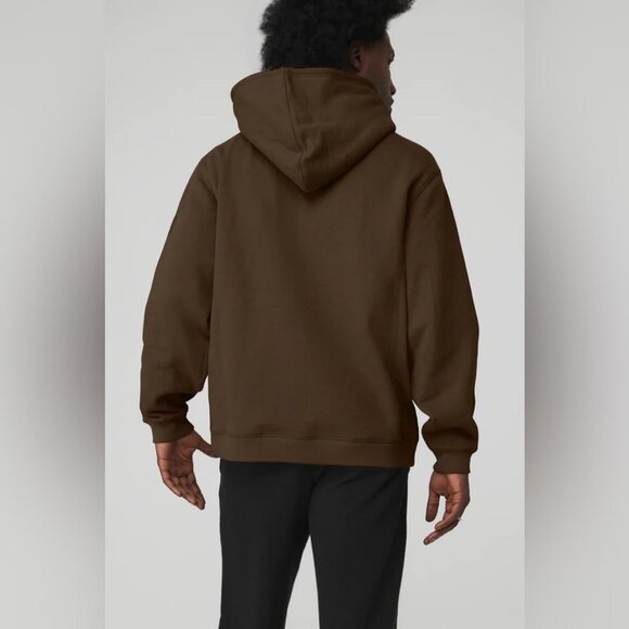 NEW ALO Yoga Renown Heavy Weight Hoodie in Espresso Brown | size M - Picture 3 of 7